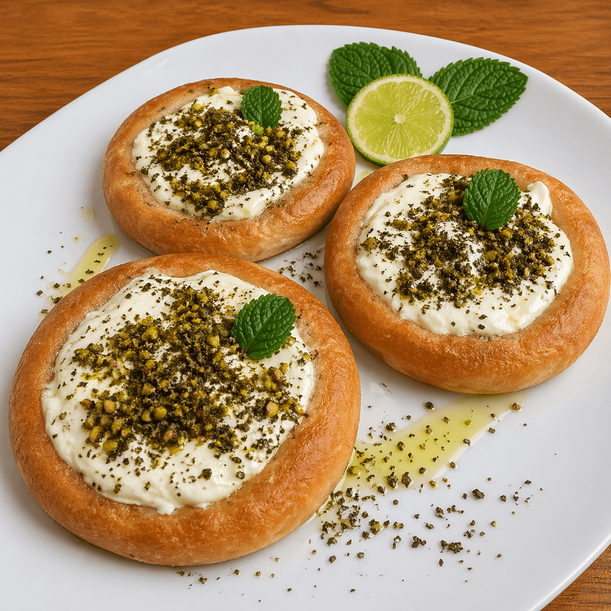 Esfiha Coalhada Seca com Zaatar